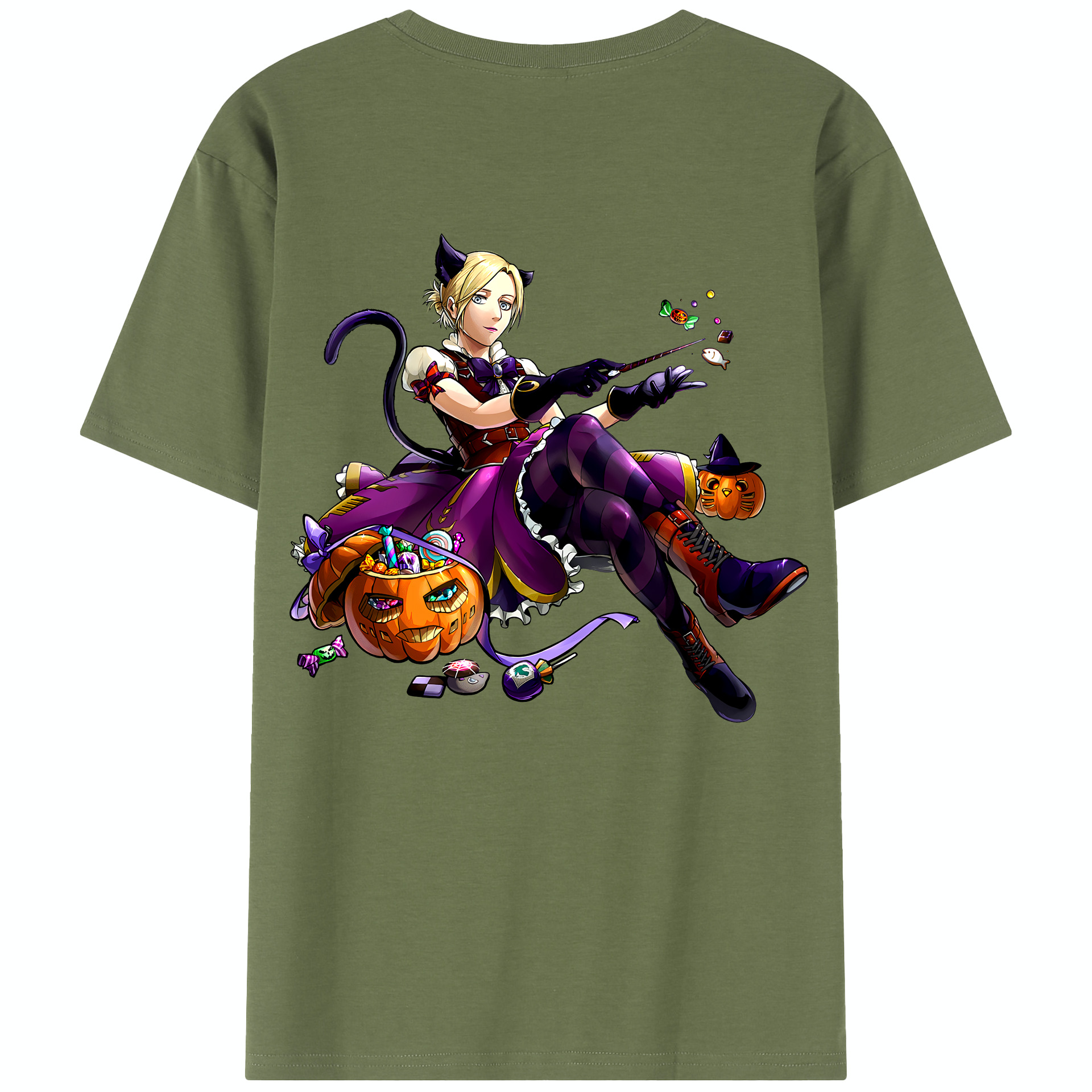 （画像用） 進撃の巨人 アニ・レオンハート Attack on Titan Annie Leonhart 綿100％半袖Tシャツ（背面プリント）
